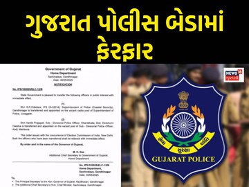 
ગુજરાત પોલીસ બેડામાં
ફેરફાર

