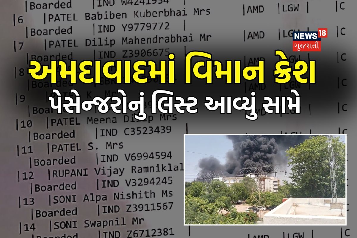 અમદાવાદથી લંડન જતાં વિમાનમાં આ લોકો હતા સવાર, જુઓ આખી યાદી