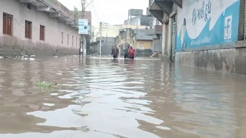 CAUSEWAY COLLAPSED DUE TO HEAVY RAIN HEAVY RAIN GUJARAT MONSOON 2025 MAHUA PALITANA