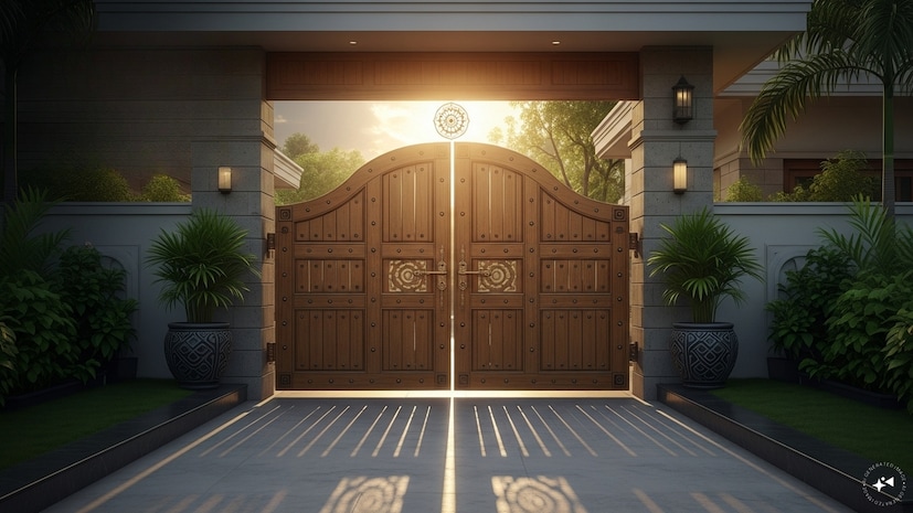  ગણેશ : ઘરમાં સારા નસીબ અને સમૃદ્ધિ લાવવા માટે, લોકો ઘણીવાર મુખ્ય પ્રવેશદ્વાર પર ભગવાન ગણેશની છબી અથવા મૂર્તિ મૂકે છે. જો કે, તેને મૂકતી વખતે કેટલાક નિયમોનું પાલન કરવું આવશ્યક છે. ભગવાન ગણેશના પેટની દિશા સમૃદ્ધિનું પ્રતીક છે, જ્યારે તેમની પીઠની દિશા ગરીબીનું પ્રતીક માનવામાં આવે છે. તેથી, ગણપતિને મુખ્ય પ્રવેશદ્વારથી બહારની તરફ નહીં, પણ અંદરની તરફ મુખ રાખીને મૂકો. આનાથી ઘરમાં ધનના પ્રવાહમાં વધારો થશે અને સુખ અને સમૃદ્ધિમાં વધારો થશે.