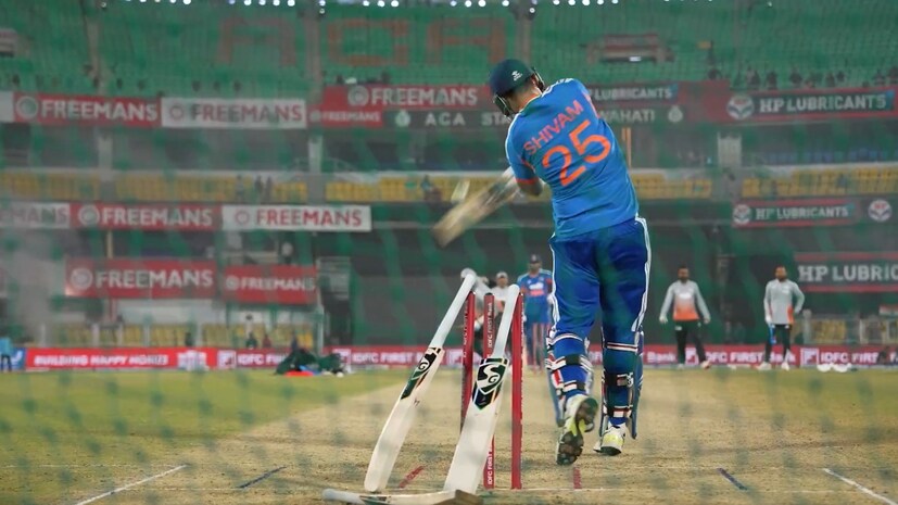 shivam dube batting practice immediately after the match