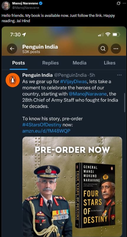 controversy over general naravane book escalates penguin publisher says book was not published how did rahul gandhi get it</div><div class=