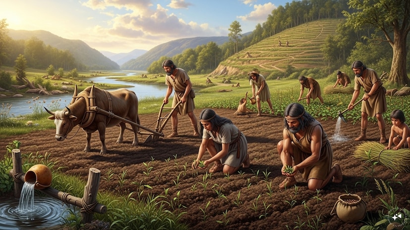 નિષ્ણાતો કહે છે કે માનવજાતે લગભગ 9,000 થી 10,000 વર્ષ પહેલાં યોગ્ય રીતે ખેતી કરવાનું શીખ્યા હતા. તે યુગના પુરાવા સૂચવે છે કે કૃષિએ માનવ જીવનમાં નોંધપાત્ર પરિવર્તન લાવ્યું. કૃષિનું જ્ઞાન પ્રાપ્ત કર્યા પછી, માનવજાતે તેમની વિચરતી જીવનશૈલી છોડી દીધી અને વસાહતો સ્થાપવાનું શરૂ કર્યું. એવું નથી કે માનવજાત ખેતી પહેલા અનાજ ખાતા ન હતા; તે પહેલાં તેઓ હજારો વર્ષોથી અનાજ દળતા હતા. જો કે, ખેતીની શરૂઆત સૌપ્રથમ ફળદ્રુપ અર્ધચંદ્રાકાર અથવા મધ્ય પૂર્વમાં, લગભગ 12,000 વર્ષ પહેલાં થઈ હતી.