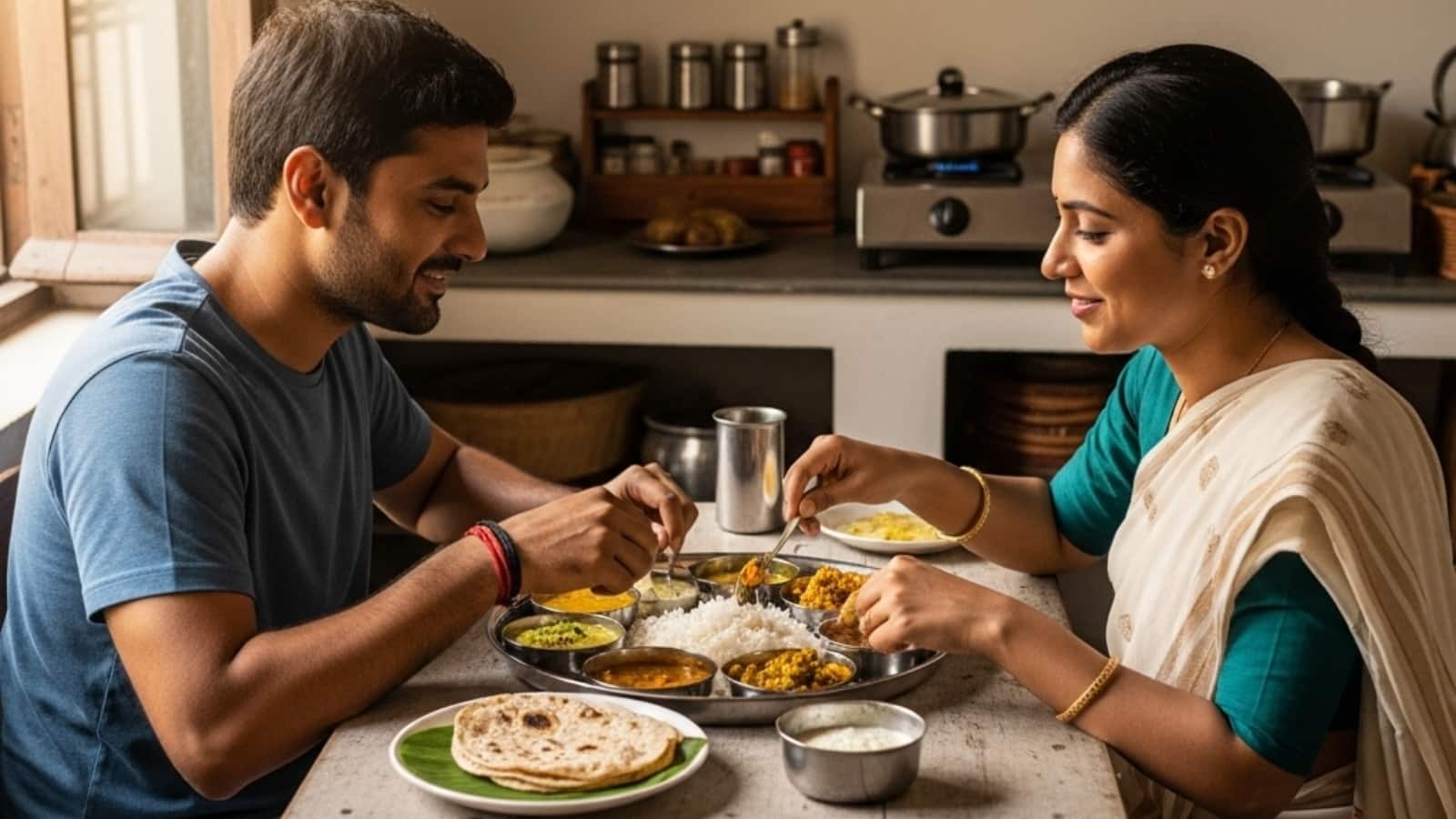 Vastu Tips For Couples: જો પતિ-પત્ની એક થાળીમાં ભોજન કરતા હોવ તો આજે જ બંધ કરી દો, કારણ જાણી નવાઈ લાગશેજો પતિ-પત્ની એક થાળીમાં ભોજન કરતા હોવ તો આજે જ ...