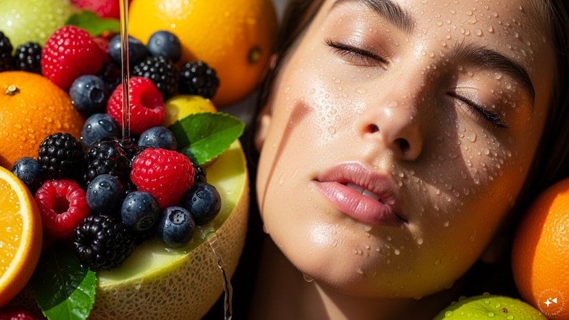 ઉત્તર પ્રદેશના ગાઝિયાબાદના ડાયેટિશિયન રંજના સિંહે ન્યૂઝ18 ને જણાવ્યું હતું કે આપણી ત્વચા આપણા આંતરિક સ્વાસ્થ્યનું પ્રતિબિંબ છે. જ્યારે આપણે પોષક તત્વોથી ભરપૂર ફળો ખાઈએ છીએ, ત્યારે તેમાં રહેલું વિટામિન સી કોલેજનનું ઉત્પાદન વધારે છે, જે ત્વચાની સ્થિતિસ્થાપકતા જાળવવા અને કરચલીઓ અટકાવવા માટે જરૂરી છે. ફળોમાં રહેલા એન્ટીઑકિસડન્ટ્સ ત્વચાના કોષોને નુકસાન પહોંચાડતા મુક્ત રેડિકલ્સને તટસ્થ કરે છે. વધુમાં, ફળોમાં રહેલું ફાઇબર આપણી પાચનતંત્રને સ્વચ્છ રાખે છે. જ્યારે ઝેરી તત્વો દૂર થાય છે, ત્યારે લોહી શુદ્ધ બને છે અને ચહેરો ચમકતો દેખાય છે. ઉત્તર પ્રદેશના ગાઝિયાબાદના ડાયેટિશિયન રંજના સિંહે ન્યૂઝ18 ને જણાવ્યું હતું કે આપણી ત્વચા આપણા આંતરિક સ્વાસ્થ્યનું પ્રતિબિંબ છે. જ્યારે આપણે પોષક તત્વોથી ભરપૂર ફળો ખાઈએ છીએ, ત્યારે તેમાં રહેલું વિટામિન સી કોલેજનનું ઉત્પાદન વધારે છે, જે ત્વચાની સ્થિતિસ્થાપકતા જાળવવા અને કરચલીઓ અટકાવવા માટે જરૂરી છે. ફળોમાં રહેલા એન્ટીઑકિસડન્ટ્સ ત્વચાના કોષોને નુકસાન પહોંચાડતા મુક્ત રેડિકલ્સને તટસ્થ કરે છે. વધુમાં, ફળોમાં રહેલું ફાઇબર આપણી પાચનતંત્રને સ્વચ્છ રાખે છે. જ્યારે ઝેરી તત્વો દૂર થાય છે, ત્યારે લોહી શુદ્ધ બને છે અને ચહેરો ચમકતો દેખાય છે.
