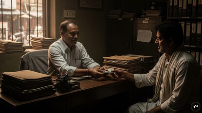 વિધાનસભા ગૃહમાં લાાંચિયા કર્મચારીઓનો મુદ્દો ઉઠ્યો (Image: AI generated) વિધાનસભા ગૃહમાં લાાંચિયા કર્મચારીઓનો મુદ્દો ઉઠ્યો (Image: AI generated)