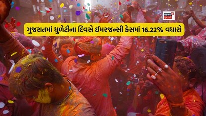 ધુળેટી તહેવાર દરમિયાન ગુજરાતમાં 3796 ઈમરજન્સી કેસ નોંધાયા