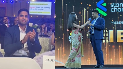 CNBC TV18 ઇન્ડિયા બિઝનેસ લીડર એવોર્ડ્સ 2026માં સૂર્યકુમાર યાદવ CNBC TV18 ઇન્ડિયા બિઝનેસ લીડર એવોર્ડ્સ 2026માં સૂર્યકુમાર યાદવ