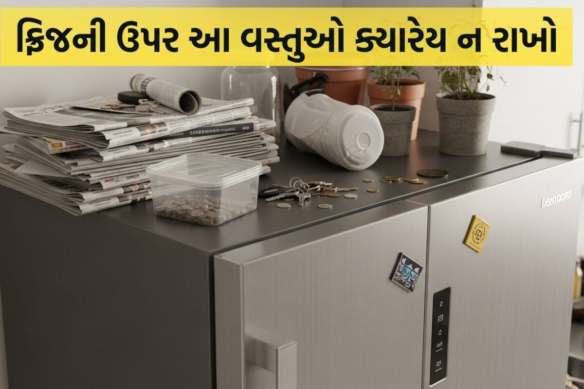 ફ્રિજ ઉપર કઈ-કઈ વસ્તુઓ ન રાખવી જોઈએ? જાણો શું કહે છે વાસ્તુશાસ્ત્ર?-Vastu Warning Never Keep These 5 Items on Top of Your Refrigerator to Avoid Bad Luck and Financial Loss | -