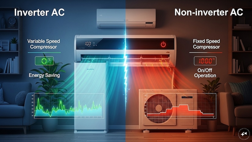 વીજળી બિલમાં કોણ રાહત આપશે? : ઓછી ઉર્જા વપરાશની વાત આવે ત્યારે ઇન્વર્ટર એસીનો સ્પષ્ટ ફાયદો છે. તેઓ જરૂર મુજબ ઓછી ઉર્જા પર કામ કરી શકે છે, જેનાથી વીજળી બચી શકે છે. બીજી બાજુ, નોન-ઇન્વર્ટર એસી દર વખતે સંપૂર્ણ ઉર્જા પર ચાલે છે, જેના પરિણામે વધુ વીજળીનો વપરાશ થાય છે. જો તમારું એસી દરરોજ ઘણા કલાકો સુધી ચાલે છે, તો ઇન્વર્ટર મોડેલ લાંબા ગાળે વધુ પૈસા બચાવી શકે છે.