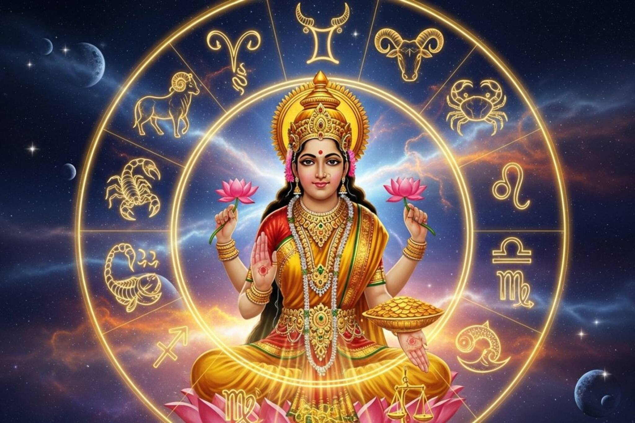 અક્ષય તૃતીયા પર ગ્રહોનો શુભ સંયોગ, આ રાશિઓ રહેશે ભાગ્યશાળી - Akshaya Tritiya 2026 Tripushkar and Saubhagya Yoga Goddess Lakshmi will bless these zodia | - News18 Gujarati