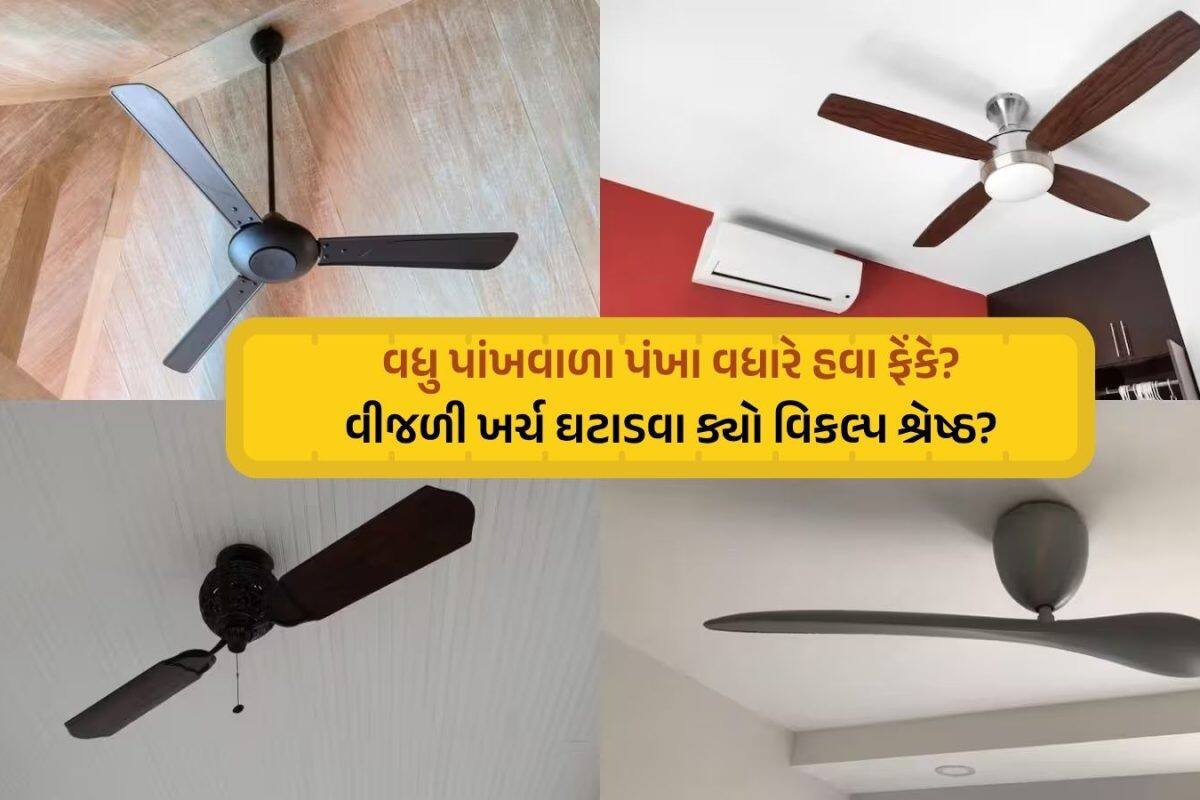 Fan Save Electricity: 3, 4 કે 5... કેટલી પાંખવાળા પંખા આદર્શ? ખૂણે-ખૂણે મળે પવન અને વીજળીની થાય બચત! ખરીદતા પહેલા સમજી લો