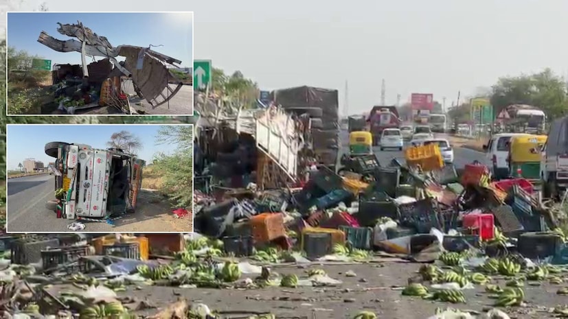 મહેસાણા: મહેસાણા-રાજસ્થાન હાઈવે પર ગત મોડી રાત્રે એક કાળજું કંપાવી દેનારો અકસ્માત સર્જાયો હતો. મોટી દાઉ ગામ પાસે રોંગ સાઈડથી ધસી આવેલી એક લક્ઝરી બસે સામેથી આવતી કેળા ભરેલી ટ્રકને જોરદાર ટક્કર મારી હતી. આ કરુણ ઘટનામાં 2 વ્યક્તિઓના ઘટનાસ્થળે જ કરુણ મોત નીપજ્યા છે, જ્યારે 13થી વધુ મુસાફરોને નાની-મોટી ઇજાઓ પહોંચતા સારવાર અર્થે હોસ્પિટલ ખસેડવામાં આવ્યા છે. મહેસાણા: મહેસાણા-રાજસ્થાન હાઈવે પર ગત મોડી રાત્રે એક કાળજું કંપાવી દેનારો અકસ્માત સર્જાયો હતો. મોટી દાઉ ગામ પાસે રોંગ સાઈડથી ધસી આવેલી એક લક્ઝરી બસે સામેથી આવતી કેળા ભરેલી ટ્રકને જોરદાર ટક્કર મારી હતી. આ કરુણ ઘટનામાં 2 વ્યક્તિઓના ઘટનાસ્થળે જ કરુણ મોત નીપજ્યા છે, જ્યારે 13થી વધુ મુસાફરોને નાની-મોટી ઇજાઓ પહોંચતા સારવાર અર્થે હોસ્પિટલ ખસેડવામાં આવ્યા છે.