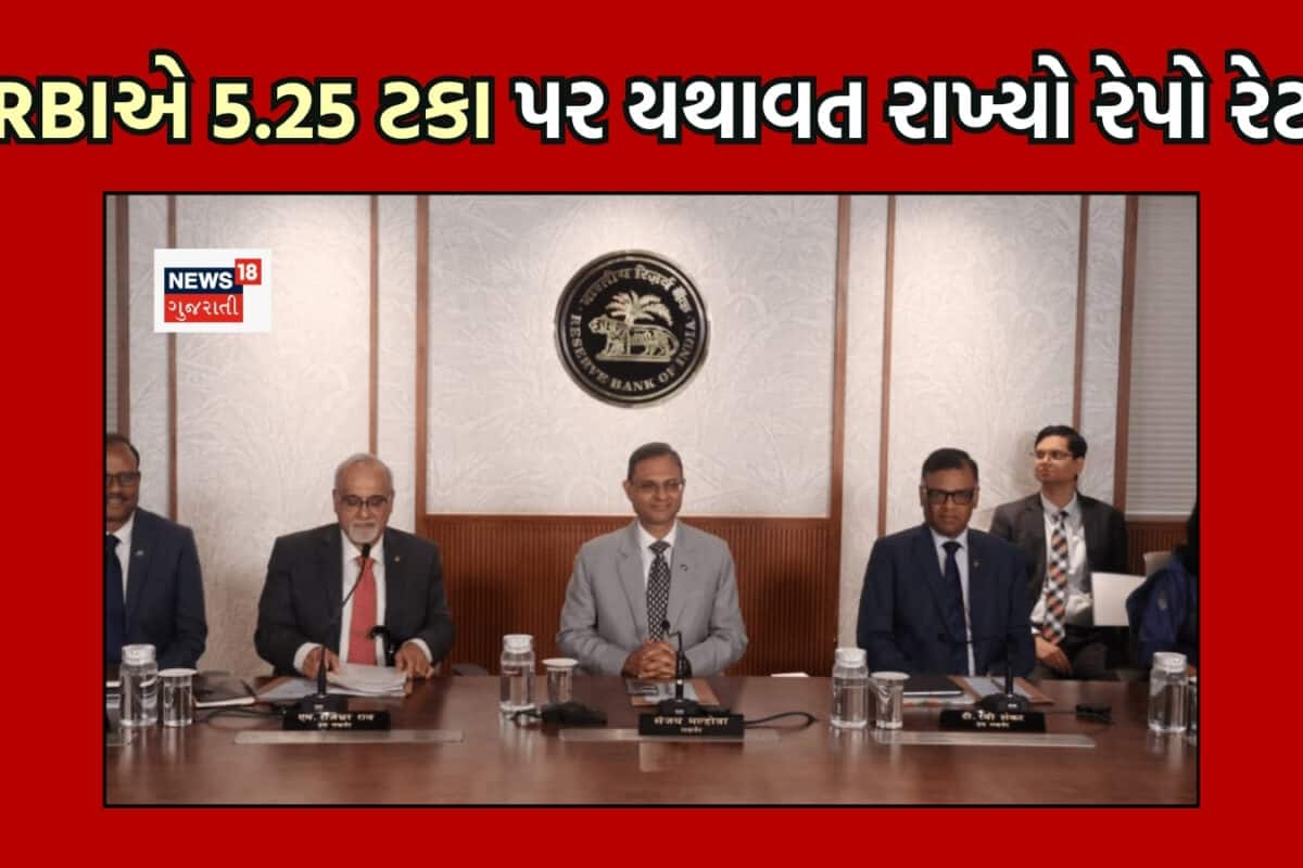 RBI MPC Meeting 2026: રેપો રેટમાં ન થયો કંઈ ફેરફાર, 5.25% પર યથાવત રાખવાનો નિર્ણય