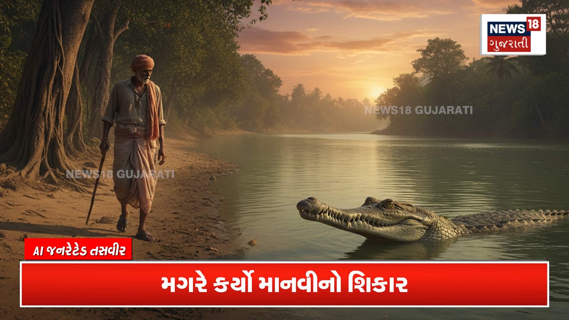 મગરે કર્યો આધેડને શિકાર! 7 કલાક બાદ મળ્યો મૃતદેહ