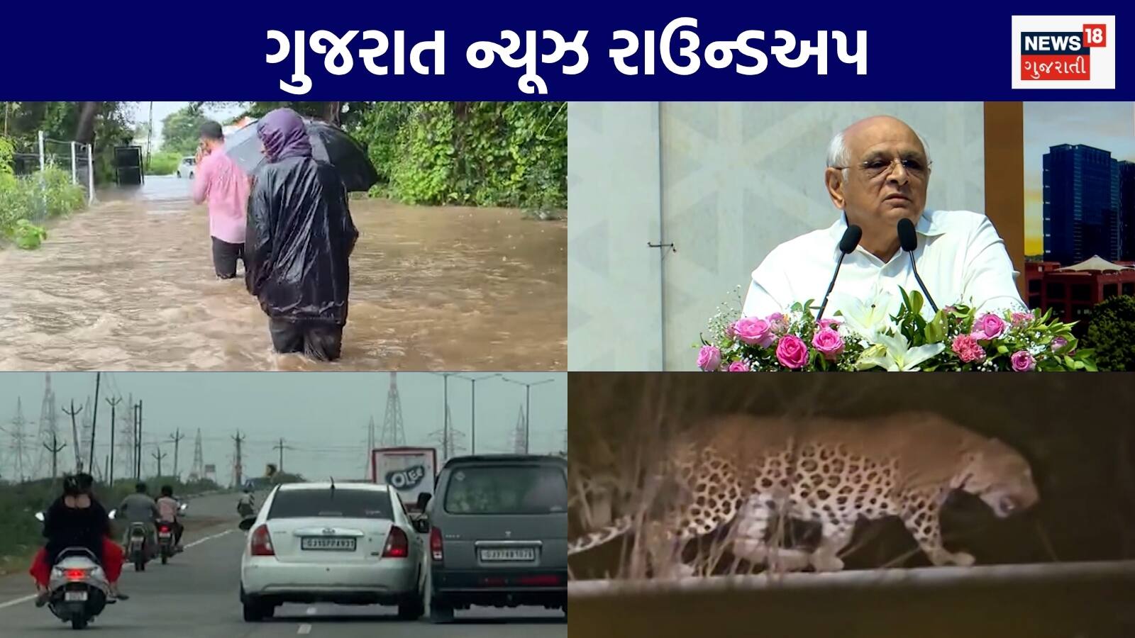Gujarat News Live: 9 જિલ્લામાં ભુક્કા બોલાવશે વરસાદ | રોડ પર ભૂવાને લઈને CM લાલઘૂમ | નશામાં કાર ચલાકે મચાવ્યો આતંક | ગુજરાતના અન્ય સમાચાર