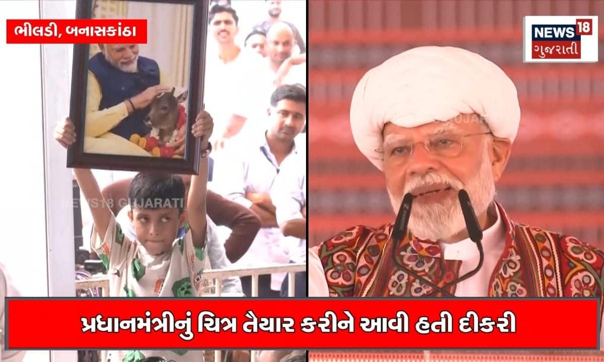 દીકરીના હાથમાં પેઇન્ટિંગ જોઈ PM મોદી થયા પ્રભાવિત! જાહેર સભામાં કર્યા વખાણ