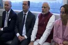 وزیر اعظم مودی اور فرانس کے صدر اولاند  نے دہلی میٹرو میں سفر کا اٹھایا لطف