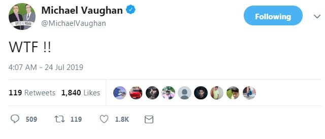 مائیکل وان کا ٹوئٹ