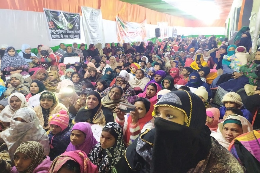 رانچی میں دہلی کے شاہین باغ کے طرز پر سی اے اے ۔ این آر سی اور این پی آر کے خلاف احتجاج ۔(تصویر:نوشادعالم)۔
