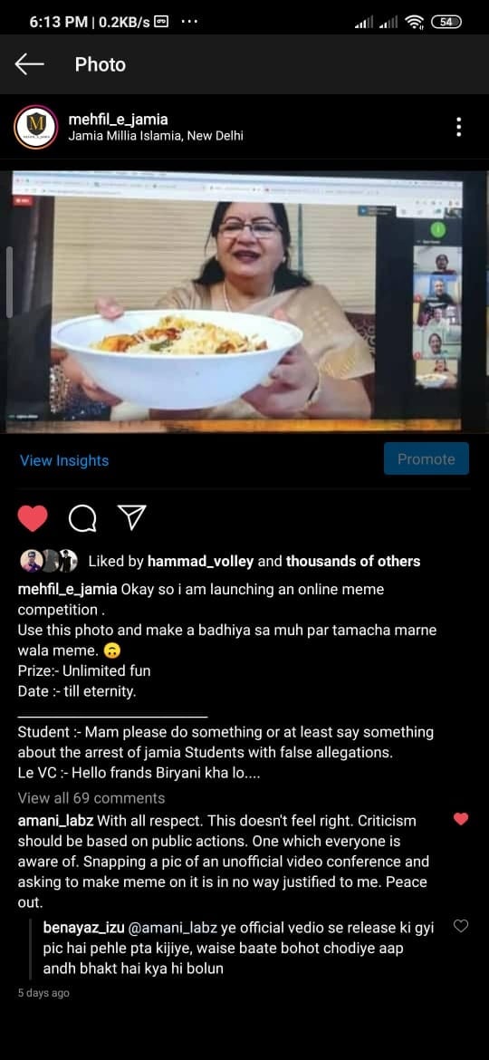 نوٹس جاری کئے جانے کو لے کر وائس چانسلر نجمہ اختر اور انتظامیہ پر شدید تنقید کی جارہی ہے۔‌