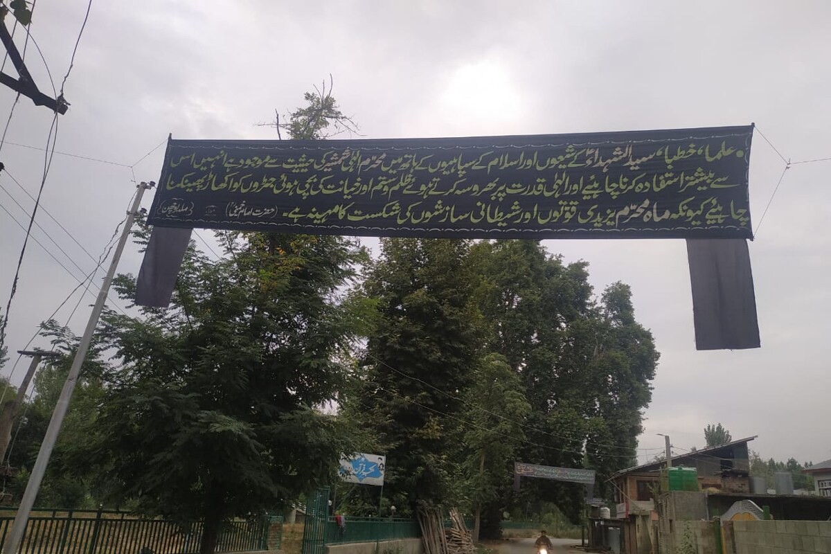 جگہ جگہ بینر ، پوسٹر اور چھوٹے بڑے جھنڈے آویزان کردئے گئے ہیں ۔