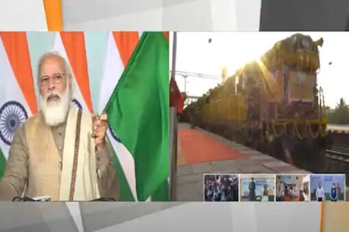 100 ویں کسان ٹرین کو وزیر اعظم مودی نے کیا روانہ ، کہا : آمدنی بڑھانے کی سمت میں بڑا قدم