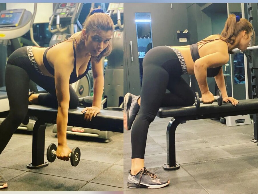  مہیما اپنے کام کے ساتھ ساتھ فٹنیس فریک fitness freak ہیں اور وہ نئی نئی ورزشیں کرنا پسند کرتی ہیں۔ (Photo Credit- Mahima Gupta Instagram)
