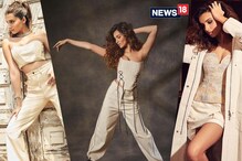 Tara Sutaria Fashion:   تارا ستاریہ نے ہلکے رنگ کے لباس میں فلانٹ کی دلکش ادائیں۔۔۔