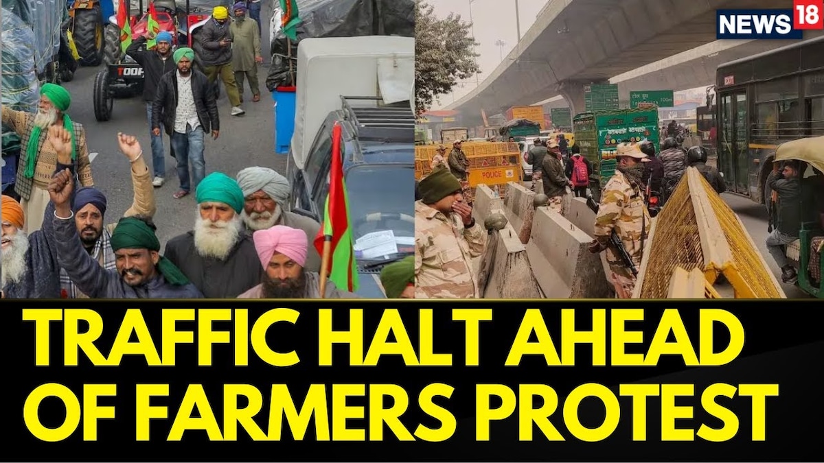 Farmers protest march from noida to delhi traffic police stopped at ...