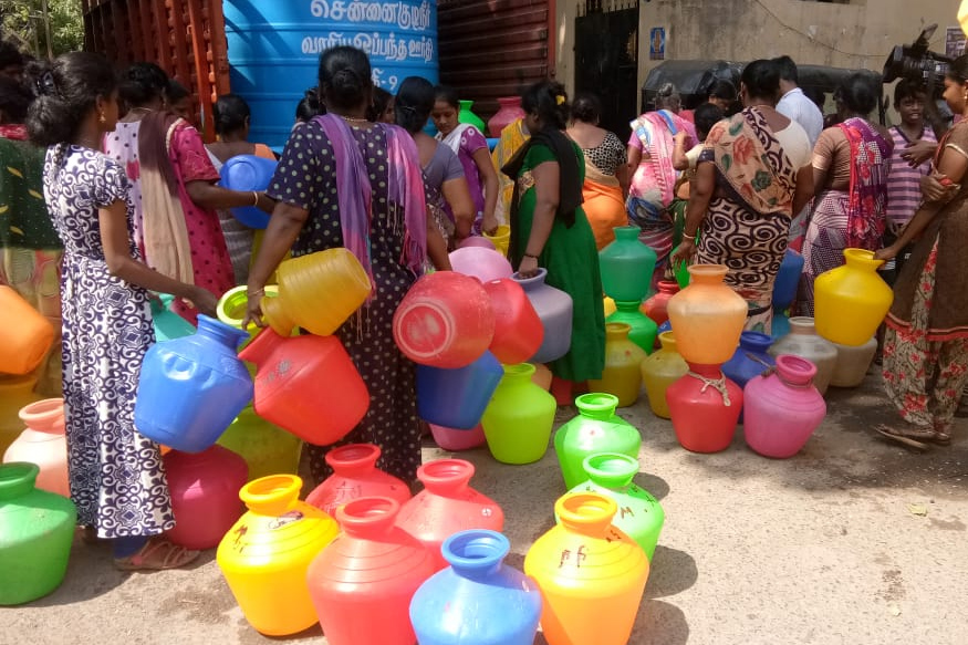கொரோனாவோடு சேர்ந்து சென்னையை வாட்ட தொடங்கியது தண்ணீர் பற்றாக்குறை