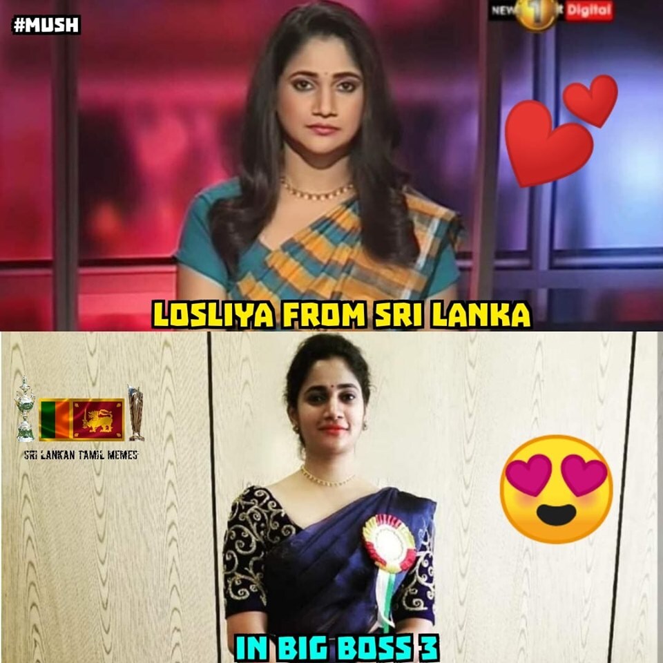 பிக்பாஸ் 3 நிகழ்ச்சியில் பங்கேற்பாளராக உள்ள இலங்கை செய்தி வாசிப்பாளர் லாஸ்லியாவை தமிழர்கள் தங்களது கனவுக் கன்னியாக ஏற்றுகொண்ட மாதிரி நெட்டிசன்கள் மீம் போட்டுள்ளனர். பிக்பாஸ் 3 நிகழ்ச்சியில் பங்கேற்பாளராக உள்ள இலங்கை செய்தி வாசிப்பாளர் லாஸ்லியாவை தமிழர்கள் தங்களது கனவுக் கன்னியாக ஏற்றுகொண்ட மாதிரி நெட்டிசன்கள் மீம் போட்டுள்ளனர்.