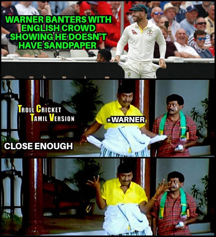 பந்துவீச்சை சேதப்படுத்திய விவகாரத்தை வைத்து கிண்டல் செய்த ரசிகர்களுக்கு பதிலடி கொடுத்த வார்னர் பந்துவீச்சை சேதப்படுத்திய விவகாரத்தை வைத்து கிண்டல் செய்த ரசிகர்களுக்கு பதிலடி கொடுத்த வார்னர்