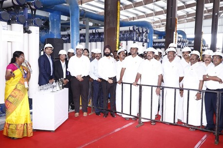 கழிவுநீர் சுத்திகரிப்பு நிலையம் திறப்பு... நாளொன்றுக்கு 45 மில்லியன் லிட்டர் தண்ணீர் உற்பத்தி...! கழிவுநீர் சுத்திகரிப்பு நிலையம் திறப்பு... நாளொன்றுக்கு 45 மில்லியன் லிட்டர் தண்ணீர் உற்பத்தி...!