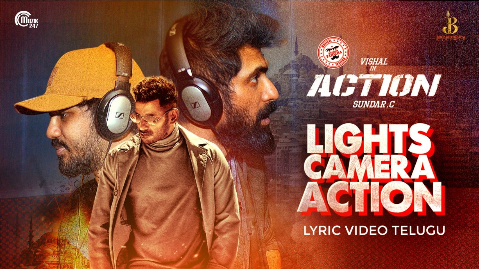 விஷால் நடிப்பில் உருவாகியுள்ள ஆக்சன் திரைப்படத்தின் தெலுங்கு பதிப்பில் லைட்ஸ், கேமரா, ஆக்சன் பாடலை பிரபல தெலுங்கு நடிகர் ராணா டகுபதி பாடி உள்ளார். ஹிப்ஹாப் தமிழா ஆதி இசையில் உருவாகியுள்ள இந்தப் பாடல் வீடியோவை படக்குழுவினர் வெளியிட்டுள்ளனர். விஷால் நடிப்பில் உருவாகியுள்ள ஆக்சன் திரைப்படத்தின் தெலுங்கு பதிப்பில் லைட்ஸ், கேமரா, ஆக்சன் பாடலை பிரபல தெலுங்கு நடிகர் ராணா டகுபதி பாடி உள்ளார். ஹிப்ஹாப் தமிழா ஆதி இசையில் உருவாகியுள்ள இந்தப் பாடல் வீடியோவை படக்குழுவினர் வெளியிட்டுள்ளனர்.