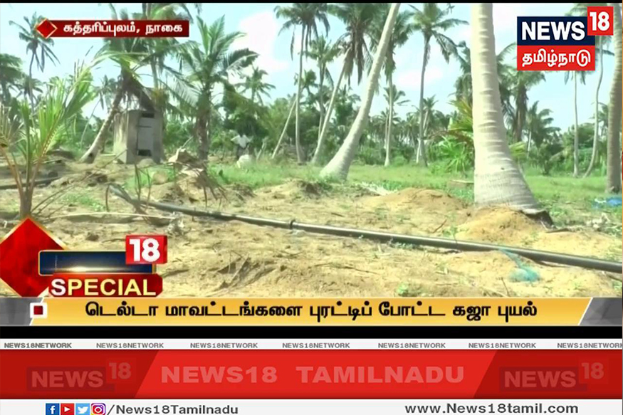 கஜா புயல் தாக்கி ஒரு ஆண்டு ஆகியும் மந்தகதியில் நடைபெறும் சீரமைப்பு பணி