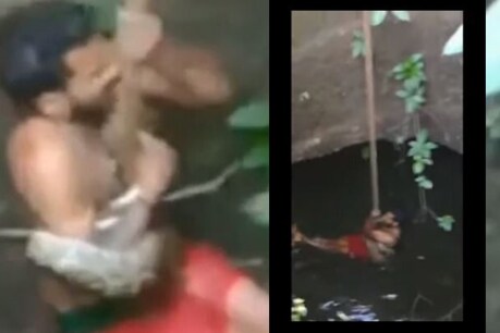 கிணற்றில் இறங்கி மலைப்பாம்பை மீட்க முயன்ற வனத்துறை ஊழியர்...! வைரல் வீடியோ கிணற்றில் இறங்கி மலைப்பாம்பை மீட்க முயன்ற வனத்துறை ஊழியர்...! வைரல் வீடியோ