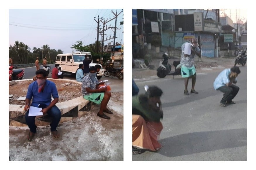 கன்னியாகுமரி மாவட்டத்தில் ஊரடங்கு உத்தரவை மீறி இருசக்கர வாகனத்தில் வெளியே சுற்றியவர்களுக்கு விழிப்புணர்வு தேர்வு நடத்தி போலீசார் நூதன தண்டனை அளித்துள்ளனர். கன்னியாகுமரி மாவட்டத்தில் ஊரடங்கு உத்தரவை மீறி இருசக்கர வாகனத்தில் வெளியே சுற்றியவர்களுக்கு விழிப்புணர்வு தேர்வு நடத்தி போலீசார் நூதன தண்டனை அளித்துள்ளனர்.