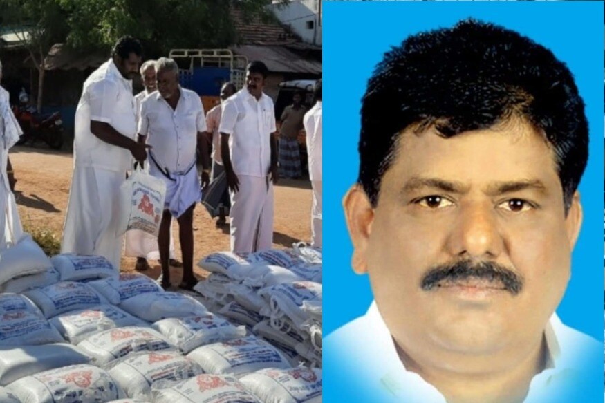 தமிழகம் முழுவதும் ஊரடங்கு பிறப்பிக்கப்பட்டுள்ள சூழலில் தனது சொந்த ஊர் கிராம மக்கள் வீட்டை விட்டு வெளியில் வராமல் இருக்க வீடு வீடாக சென்று தலா 10 கிலோ அரிசி வழங்கியுள்ளார் சமூக ஆர்வலர் சி.ஆர்.சுந்தராஜன். தமிழகம் முழுவதும் ஊரடங்கு பிறப்பிக்கப்பட்டுள்ள சூழலில் தனது சொந்த ஊர் கிராம மக்கள் வீட்டை விட்டு வெளியில் வராமல் இருக்க வீடு வீடாக சென்று தலா 10 கிலோ அரிசி வழங்கியுள்ளார் சமூக ஆர்வலர் சி.ஆர்.சுந்தராஜன்.