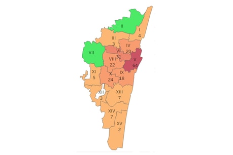 நான்கு வண்ணங்களாக பிரிக்கப்பட்டது சென்னை... எந்த வயதினருக்கு அதிக பாதிப்பு...? நான்கு வண்ணங்களாக பிரிக்கப்பட்டது சென்னை... எந்த வயதினருக்கு அதிக பாதிப்பு...?