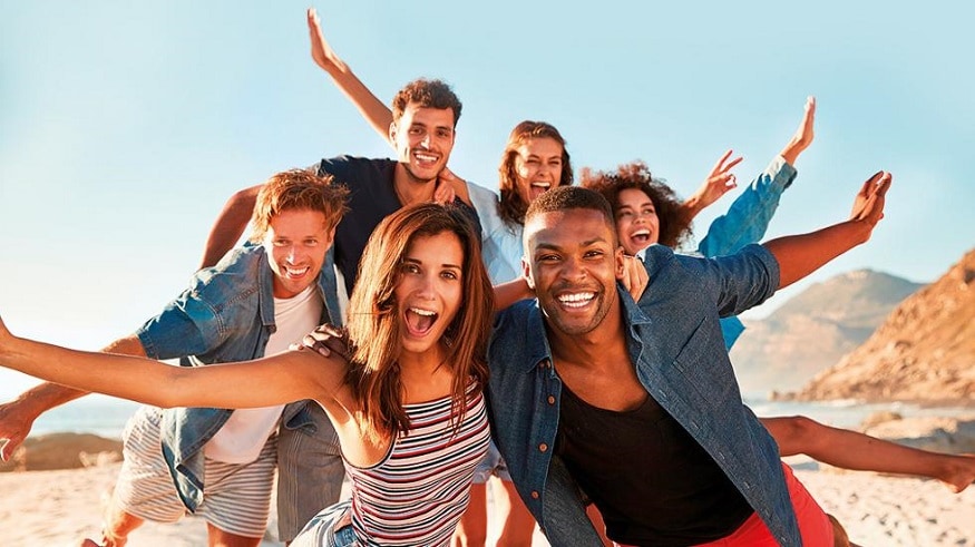 Group Happy Young People Posing Studio Stock Photo 211558513 | Shutterstock