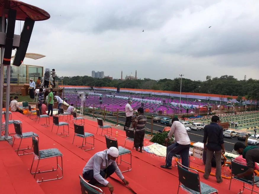  சுதந்திர தின கொண்டாட்டங்களுக்கு தயாராக உள்ள செங்கோட்டை