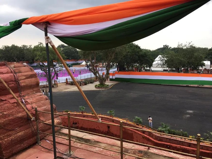 சுதந்திர தின கொண்டாட்டங்களுக்கு தயாராக உள்ள செங்கோட்டை