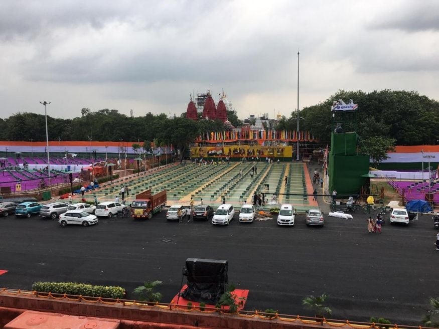  சுதந்திர தின கொண்டாட்டங்களுக்கு தயாராக உள்ள செங்கோட்டை