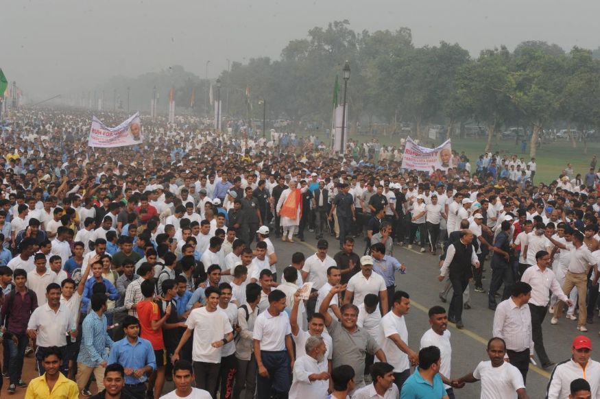  2014-ம் ஆண்டு மக்கள் பேரணியில் மோடி