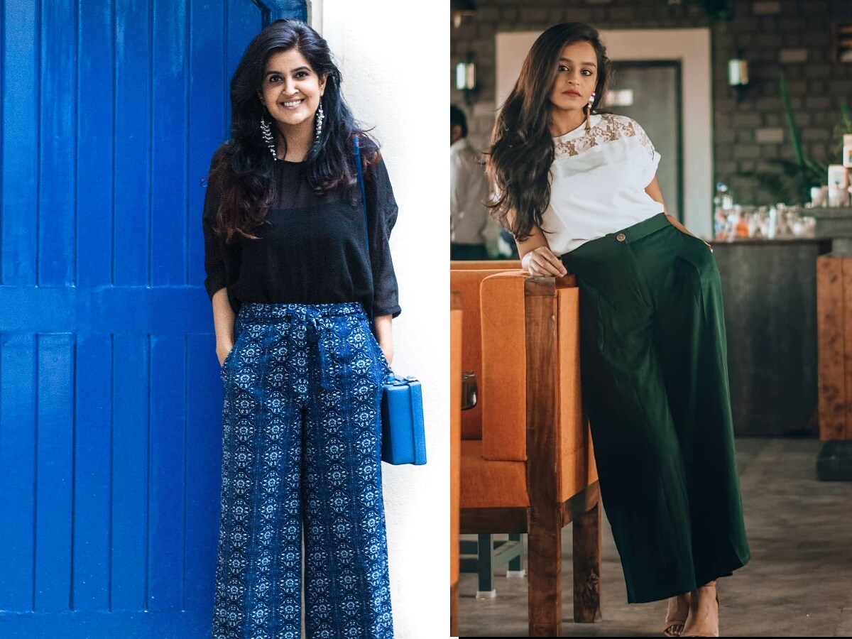 டீ.ஷர்ட் மற்றும் பலாஸோ : உங்களுக்கு பிரிண்டுகள் அடங்கிய பலாஸோ பேன்ட் அணிவதுதான் பிடிக்கும் எனில் அதற்கு பொருத்தமான அடர் நிற டீ.ஷர்ட் அணியலாம். இது கல்லூரி பெண்களுக்கு பாப்அப் லுக் தரும். இதற்கு ஸ்னீக்கர்ஸ், லெதர் பின் பக்க பேக் அணிந்தால் சூப்பராக இருக்கும். டீ.ஷர்ட் மற்றும் பலாஸோ : உங்களுக்கு பிரிண்டுகள் அடங்கிய பலாஸோ பேன்ட் அணிவதுதான் பிடிக்கும் எனில் அதற்கு பொருத்தமான அடர் நிற டீ.ஷர்ட் அணியலாம். இது கல்லூரி பெண்களுக்கு பாப்அப் லுக் தரும். இதற்கு ஸ்னீக்கர்ஸ், லெதர் பின் பக்க பேக் அணிந்தால் சூப்பராக இருக்கும்.