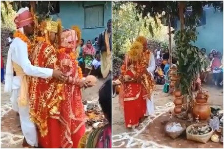 ‘இருவரையும் ஏமாற்ற விரும்பவில்லை’ - கிராமத்தினர் முன்னிலையில் இரண்டு காதலிகளையும் ஒரே பந்தலில் திருமணம் செய்த இளைஞர் ‘இருவரையும் ஏமாற்ற விரும்பவில்லை’ - கிராமத்தினர் முன்னிலையில் இரண்டு காதலிகளையும் ஒரே பந்தலில் திருமணம் செய்த இளைஞர்