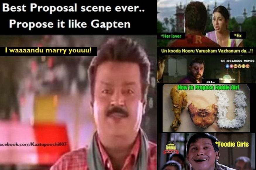  இன்று ப்ரபோஸ் டே. காதலை எப்படியெல்லாம் ப்ரபோஸ் செய்வார்கள் என இணையத்தில் நகைச்சுவையாக மீம்ஸ்கள் பதிவிடப்பட்டுள்ளன. பலரும் எதிர்பார்ப்பு ஒன்று நடப்பது ஒன்று என இவற்றை பகிர்ந்து வருகின்றனர்