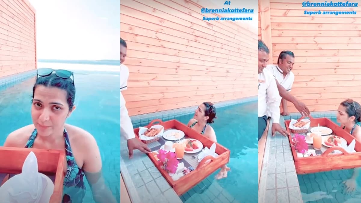 vijay tv dd dhivya dharshini in swimming pool at maldives video
