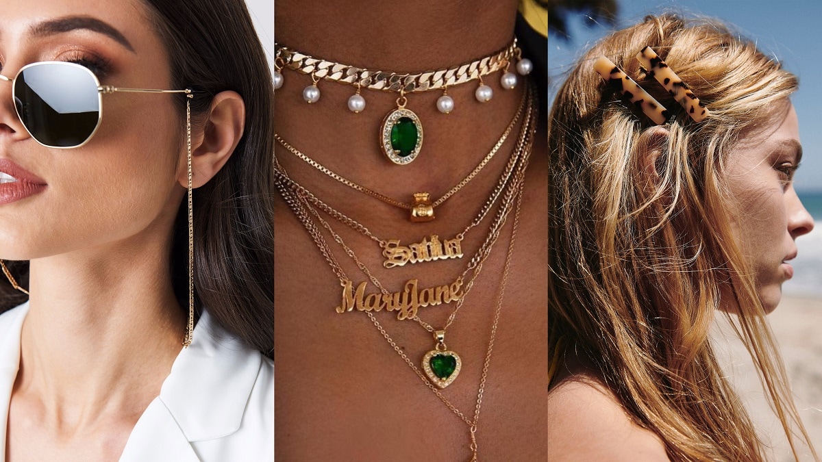 அடுக்கு நெக்லஸ்கள் மற்றும் வளையல்கள் (Layered necklaces and bracelets): கோடைகாலத்தில் பெண்கள் அடுத்து கவனம் செலுத்த வேண்டியது அணிகலன்களில் தான். பதக்கங்கள் மற்றும் மென்மையான சங்கிலிகளைக் கொண்டிருக்கும் அற்புதமான அடுக்கு நெக்லஸ்கள் உங்களை மிகவும் அழகாகவும், கவர்ச்சியாகவும் தோற்றமளிக்க செய்யும். அலங்காரத்திற்கு ஏற்ப மணிகள் கொண்ட வளையல்கள் அல்லது தங்கம் பூசப்பட்ட மெல்லிய வளையல்களை நீங்கள் தேர்வு செய்யலாம். சில வேடிக்கையான மோதிரங்கள் உங்கள் தோற்றத்திற்கு மேலும் கூடுதல் அழகை சேர்க்கும். அடுக்கு நெக்லஸ்கள் மற்றும் வளையல்கள் (Layered necklaces and bracelets): கோடைகாலத்தில் பெண்கள் அடுத்து கவனம் செலுத்த வேண்டியது அணிகலன்களில் தான். பதக்கங்கள் மற்றும் மென்மையான சங்கிலிகளைக் கொண்டிருக்கும் அற்புதமான அடுக்கு நெக்லஸ்கள் உங்களை மிகவும் அழகாகவும், கவர்ச்சியாகவும் தோற்றமளிக்க செய்யும். அலங்காரத்திற்கு ஏற்ப மணிகள் கொண்ட வளையல்கள் அல்லது தங்கம் பூசப்பட்ட மெல்லிய வளையல்களை நீங்கள் தேர்வு செய்யலாம். சில வேடிக்கையான மோதிரங்கள் உங்கள் தோற்றத்திற்கு மேலும் கூடுதல் அழகை சேர்க்கும்.